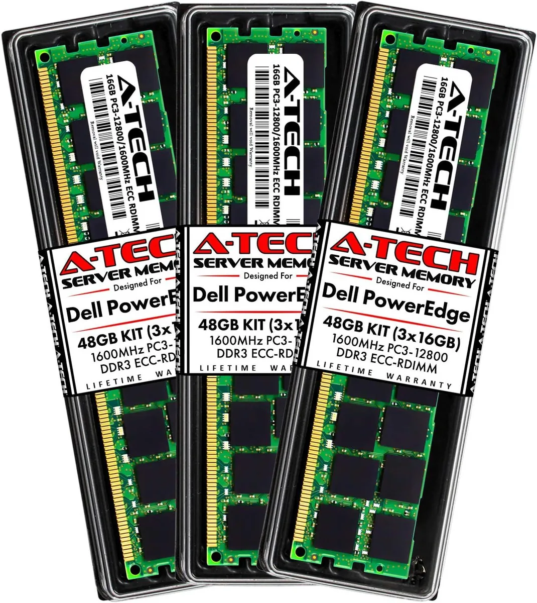 A-Tech A-Tech 48GB (3x16GB) DDR3 1600 ECC RDIMM 2Rx4 1.5V memory upgrade — product photo