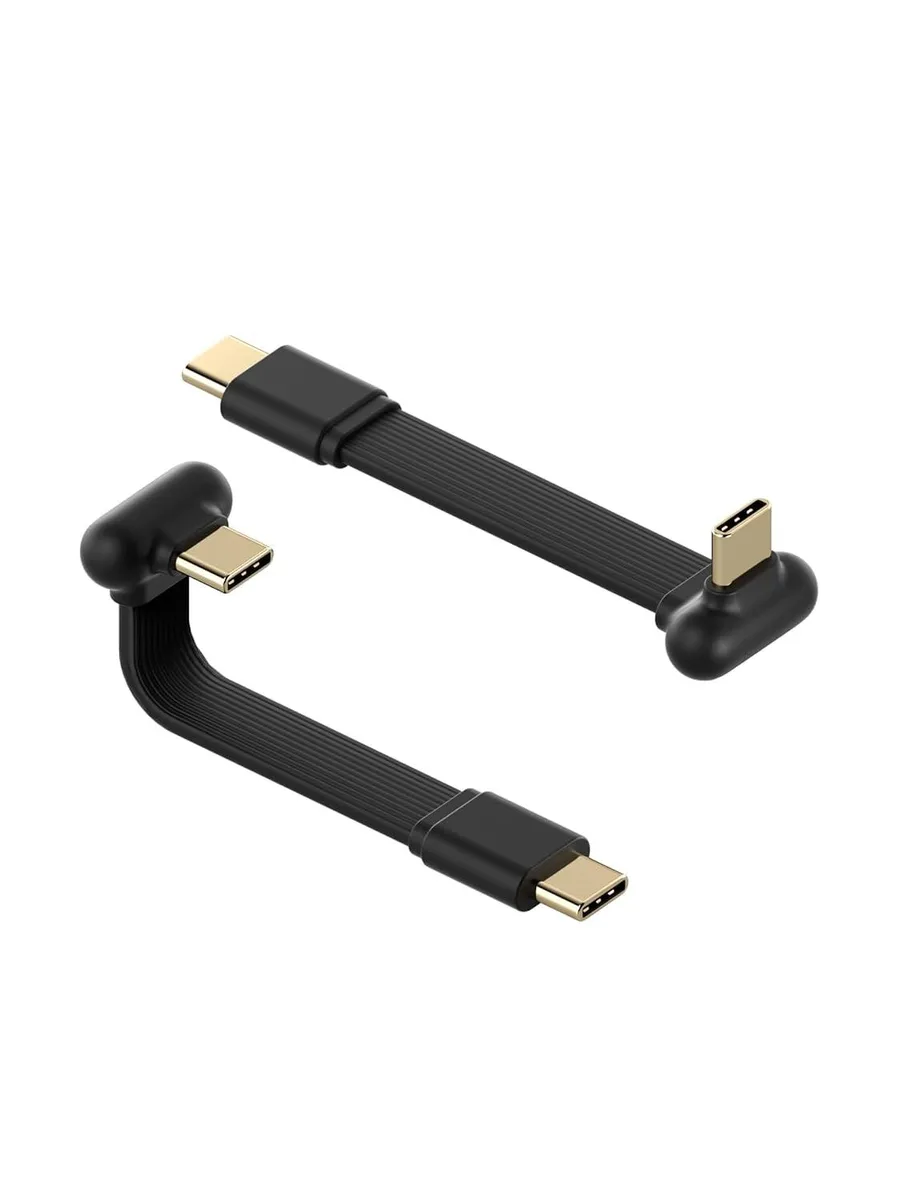 Fervit Fervit 180 Degree Short Flat USB 4 Cable 240W 80Gbps 8K@60Hz 0.23ft — product photo