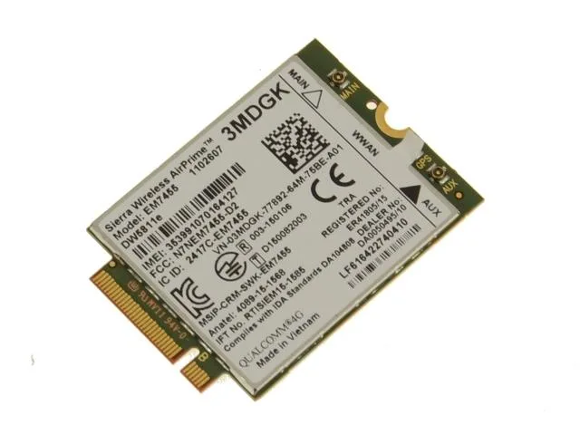 DELL DELL Wireless 5811E DW5811e M.2 4G LTE WWAN Card 3MDGK — product photo