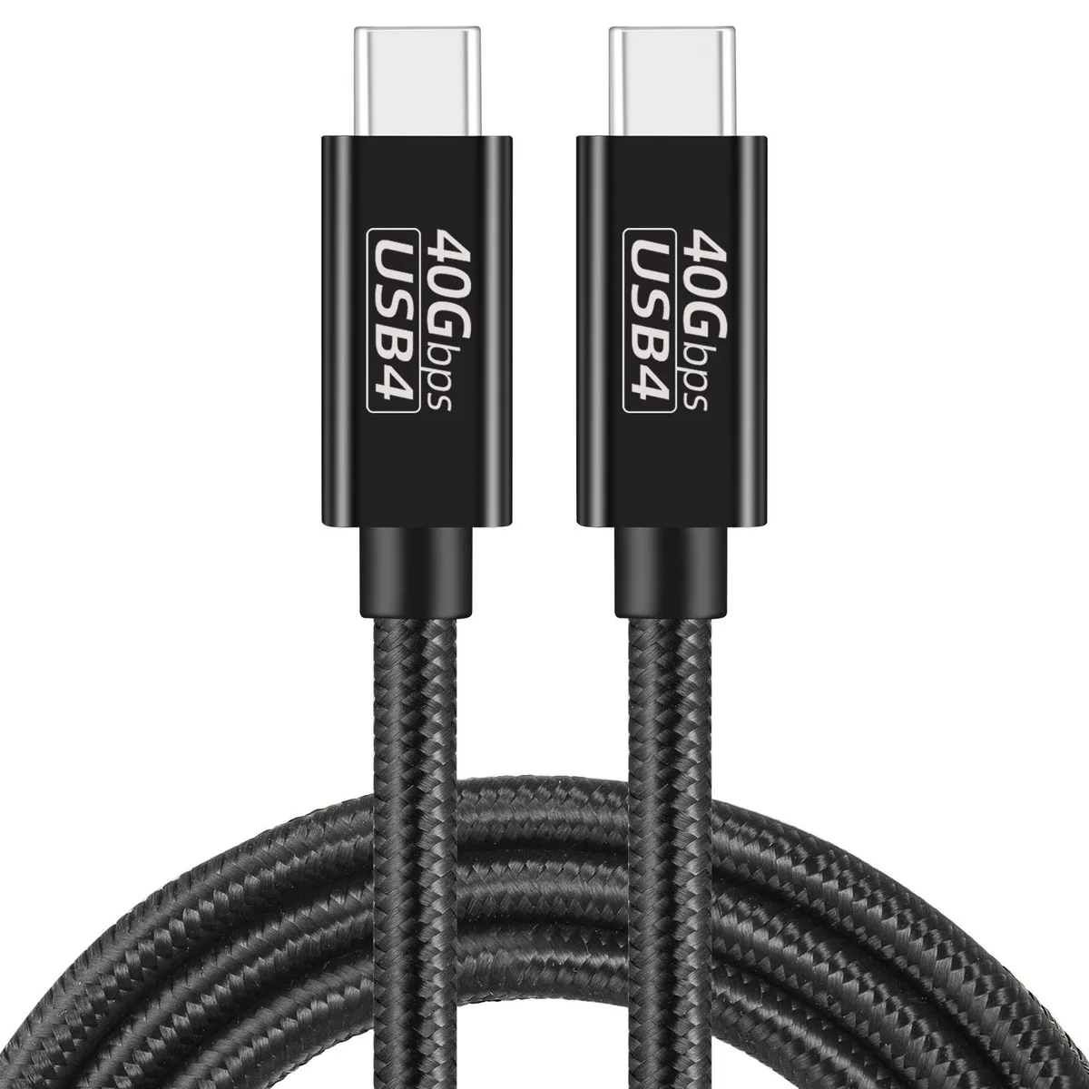 Jansicotek Jansicotek PQ006 USB4 cable 3.3FT Nylon Braided 40Gbps 240W 8K@60Hz Monitor Charging — product photo