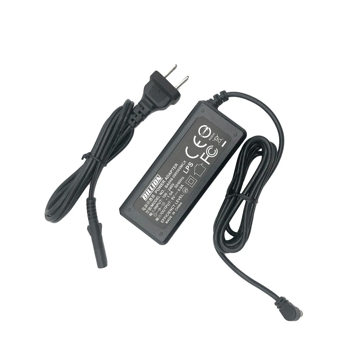 Black rectangular 45W power adapter with 5.5x2.1mm plug and detachable cord