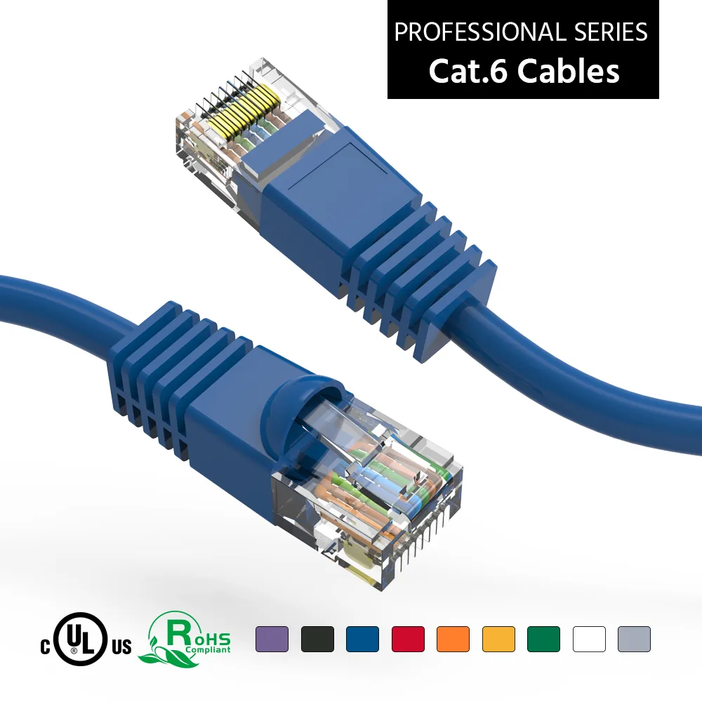 Nippon Labs Nippon Labs 60CAT6-10BL Cat6 UTP network ethernet cable 10 ft blue 24AWG — product photo