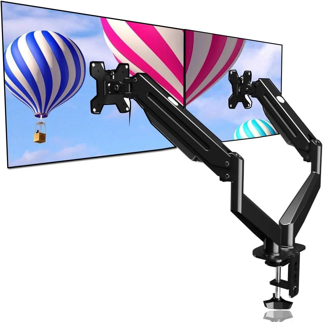 BFKK BFKK Dual Monitor Arm Gas Spring 17-27" 13.2lbs — product photo