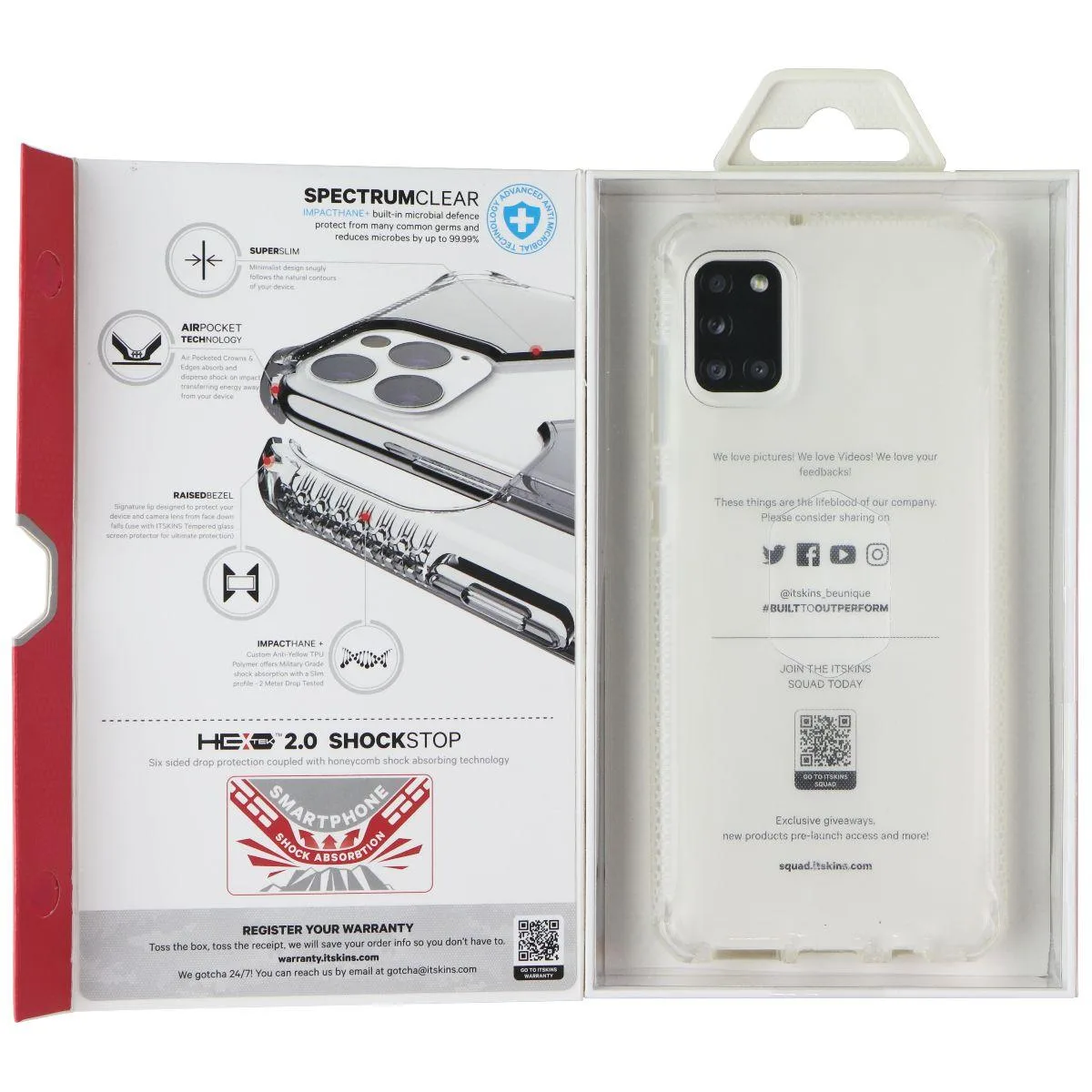 ITSKINS ITSKINS Spectrum Clear Case for Samsung Galaxy A31 Transparent — product photo