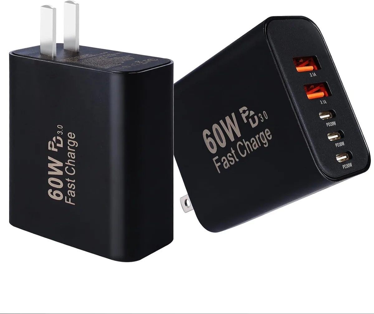 ONITOON ONITOON 60W 5-Port USB-C Wall Charger 2-Pack PD QC 3.0 — product photo