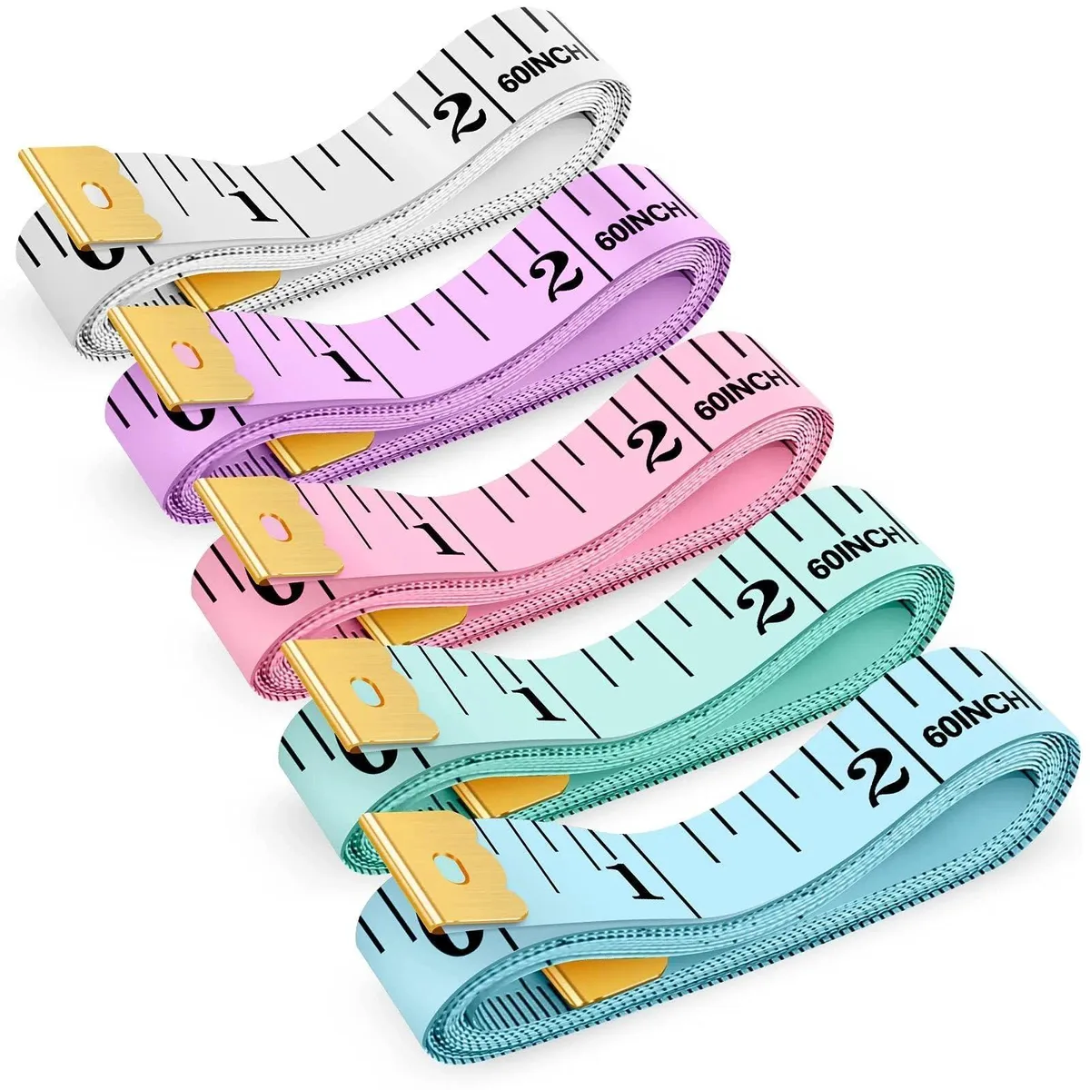 Soft Tape Measure 60" 150 cm Double Scale 5-Pack — product photo