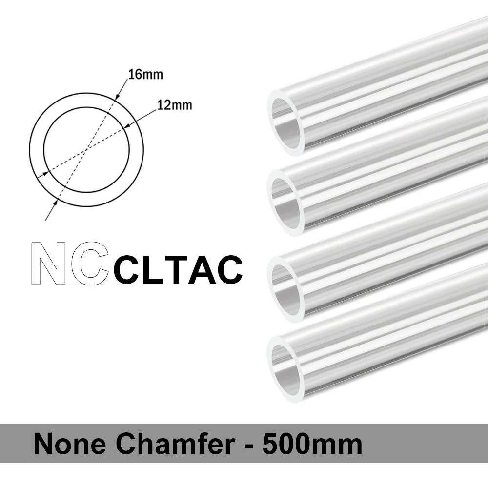 Bitspower Bitspower Chamfer Crystal Link Tube OD 16mm 500mm 4 Pack — product photo