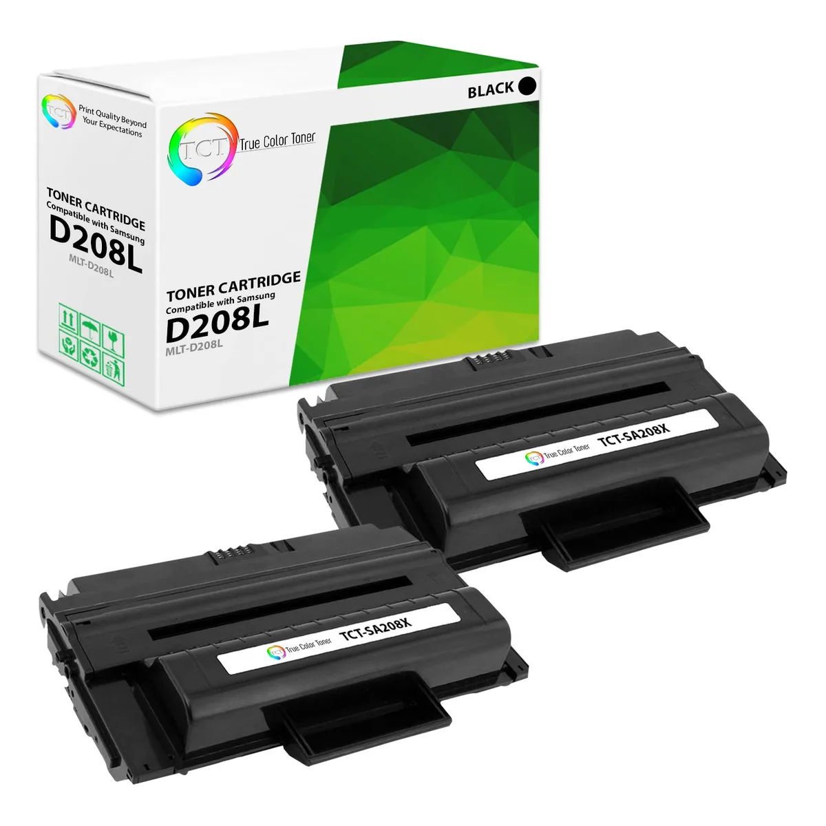 True Color Toner True Color Toner MLT-D208L Black Toner Cartridge 2 Pack 10000 Pages — product photo