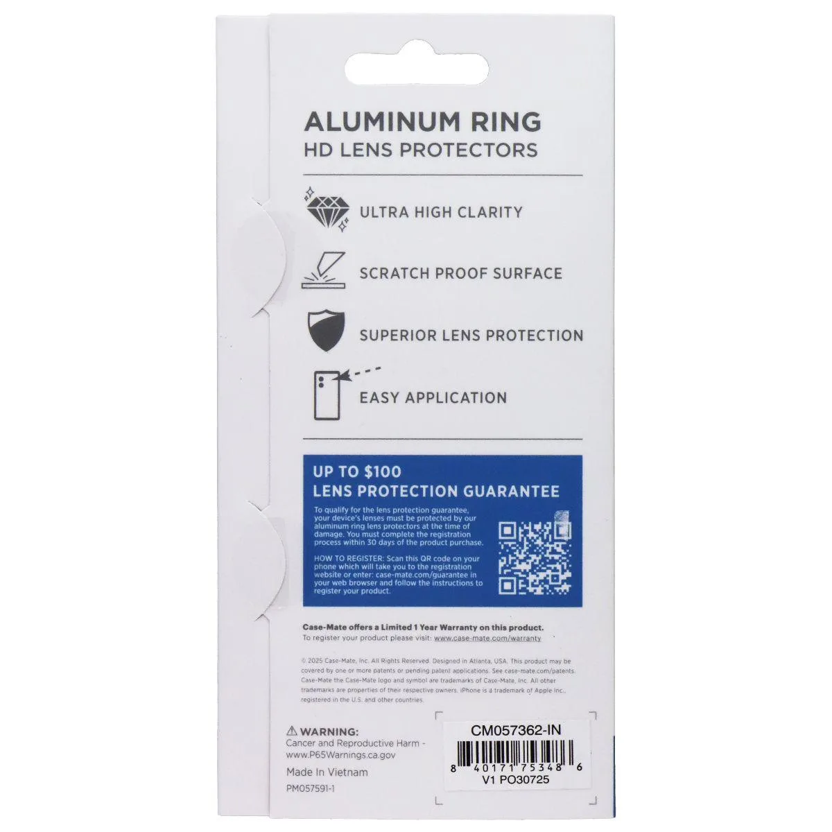 Case-Mate Case-Mate Aluminum HD Lens Protectors for Apple iPhone 17 Twinkle cell phones - unlocked — product photo
