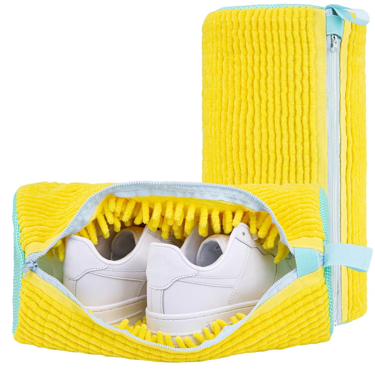  REAL HOME Innovations Shoe Washing Machine Bag 2 Pack Yellow 360° Deep Clean — product photo