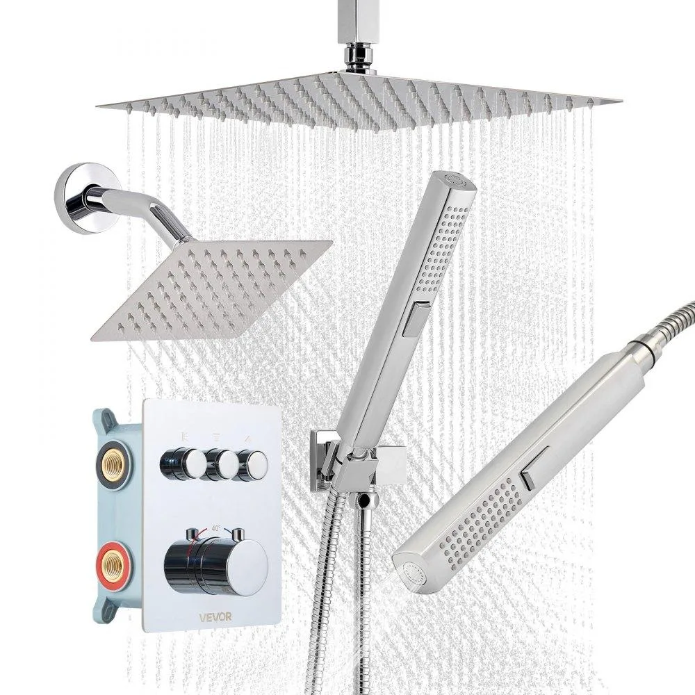 VEVOR VEVOR FS10281-CP 12 Inch Thermostatic Shower Faucet Set Chrome — product photo