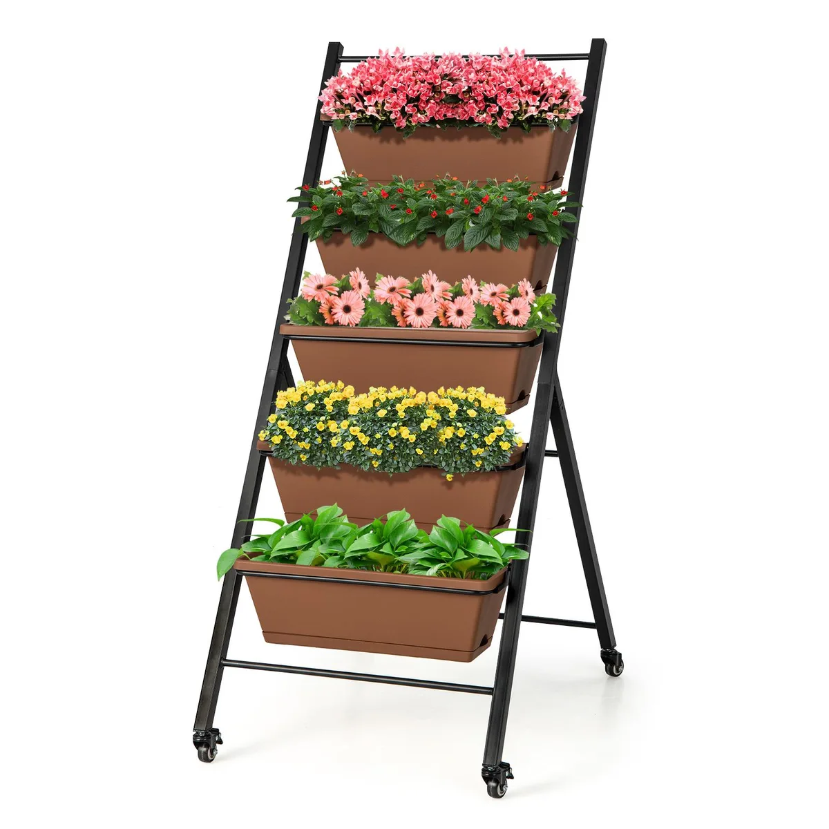 SlickBlue SlickBlue 5-Tier Vertical Raised Garden Bed 22.5 x 27 x 46 in Brown — product photo