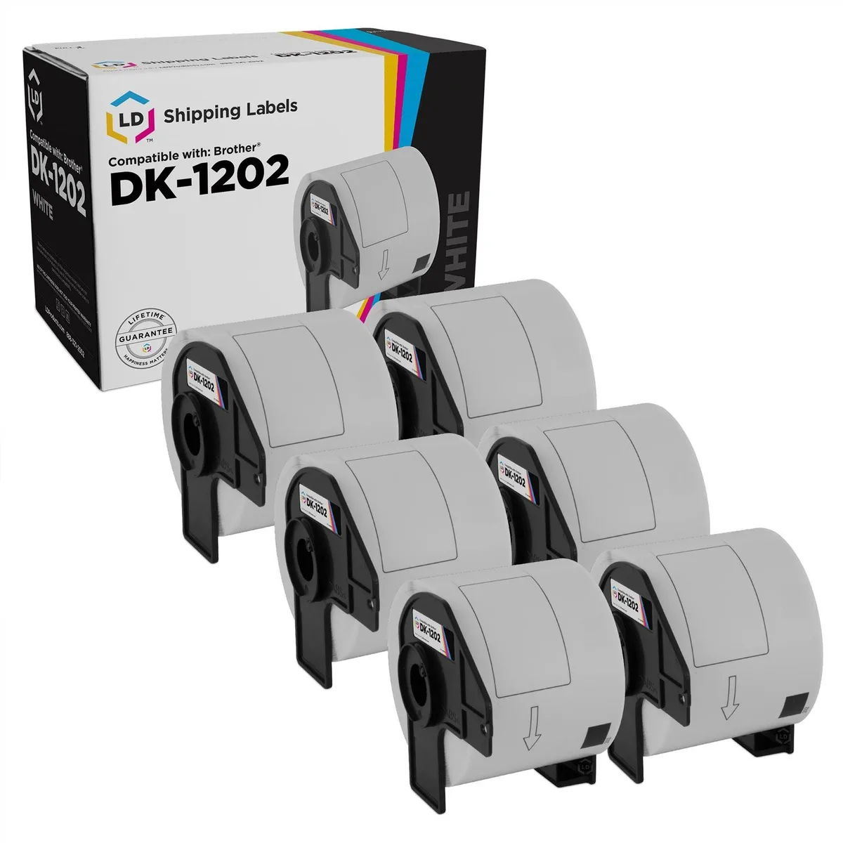 LD Products LD Products Compatible Brother DK-1202 Shipping Labels 2.4 in x 3.9 in 300 Labels 6-Pack — product photo
