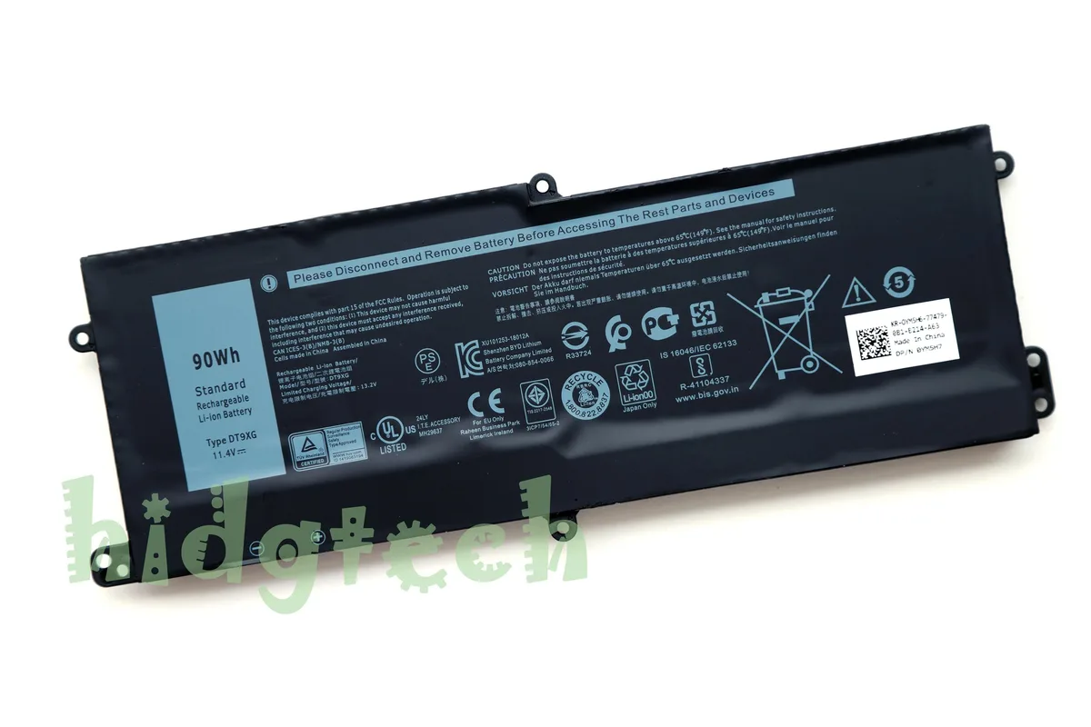 Beisite Beisite DT9XG 90Wh 11.4V laptop battery for Alienware Area-51m R1 R2 — product photo