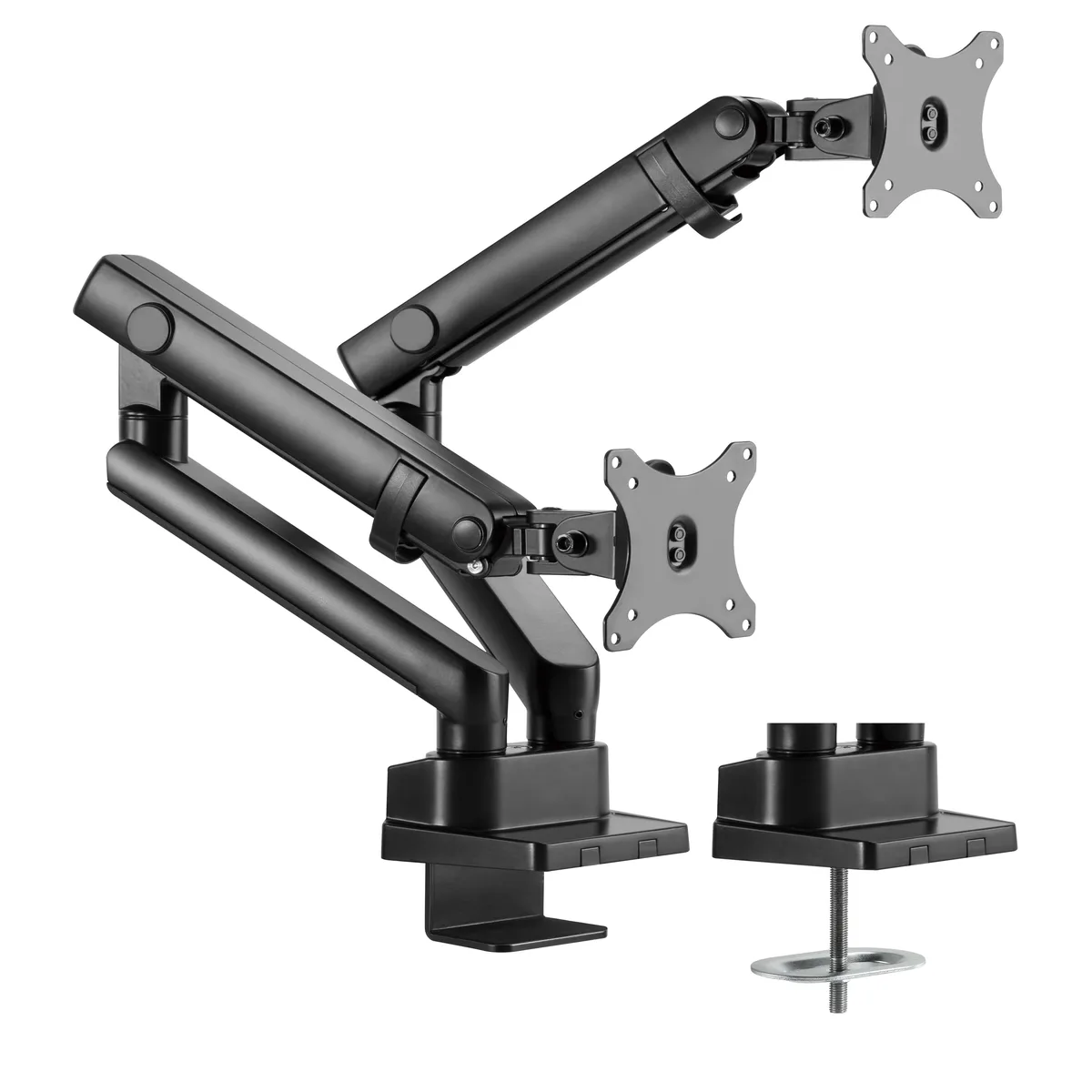 Amer Mounts Amer Mounts HYDRA2B dual articulating spring monitor arm 15-35" 12kg clamp grommet — product photo