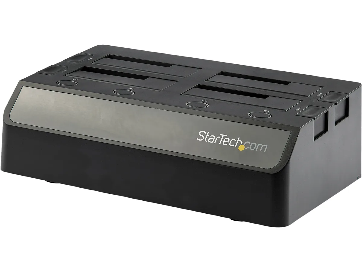 STARTECH STARTECH SDOCK4U313 4-bay SATA drive enclosure USB 3.1 10Gbps USB-C USB-A — product photo