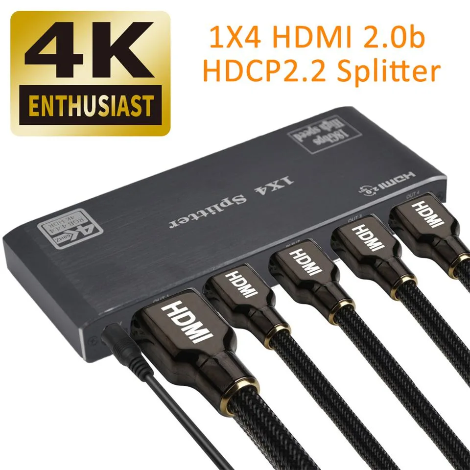 Jansicotek Jansicotek OZF3 1x4 HDMI 2.0 Splitter 4K 60Hz 18.2Gbps Audio — product photo