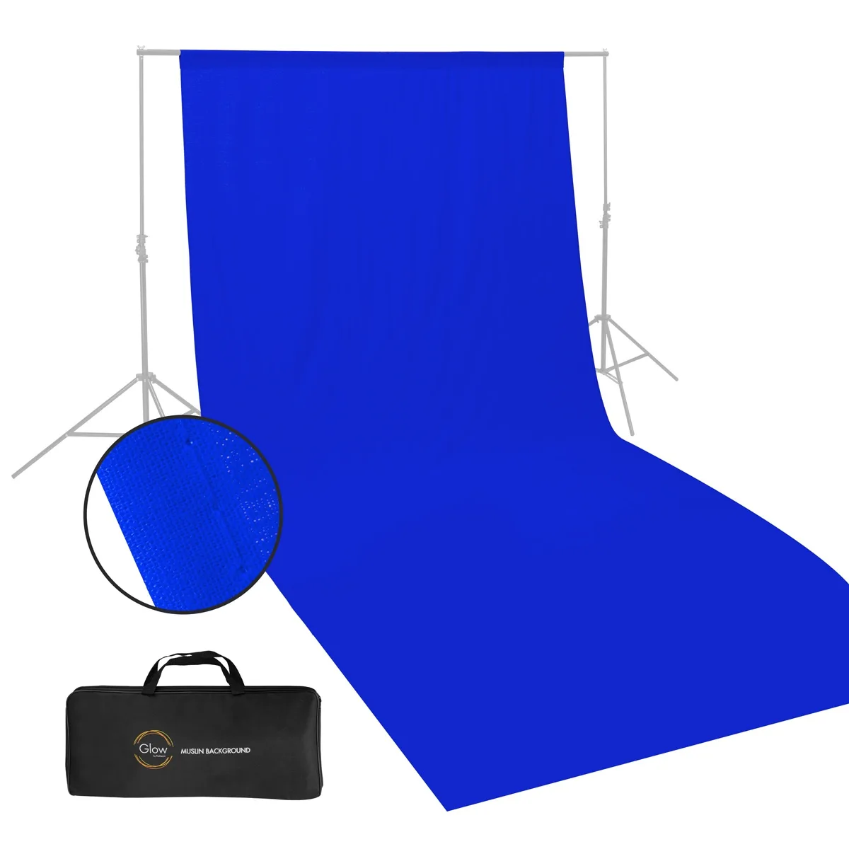 Glow Edge Glow Edge Muslin Background 10x20 ft Chroma Blue — product photo