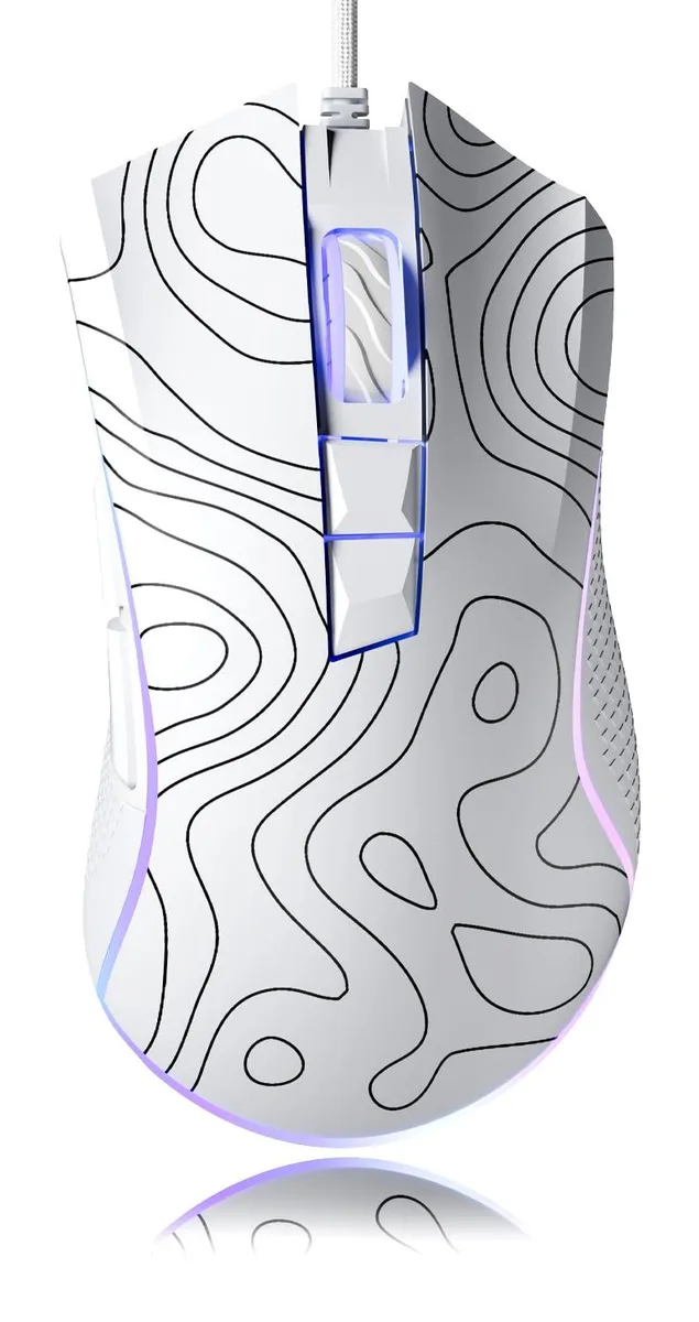  HITIME G705 Wired Gaming Mouse 12000 DPI Topographic — product photo