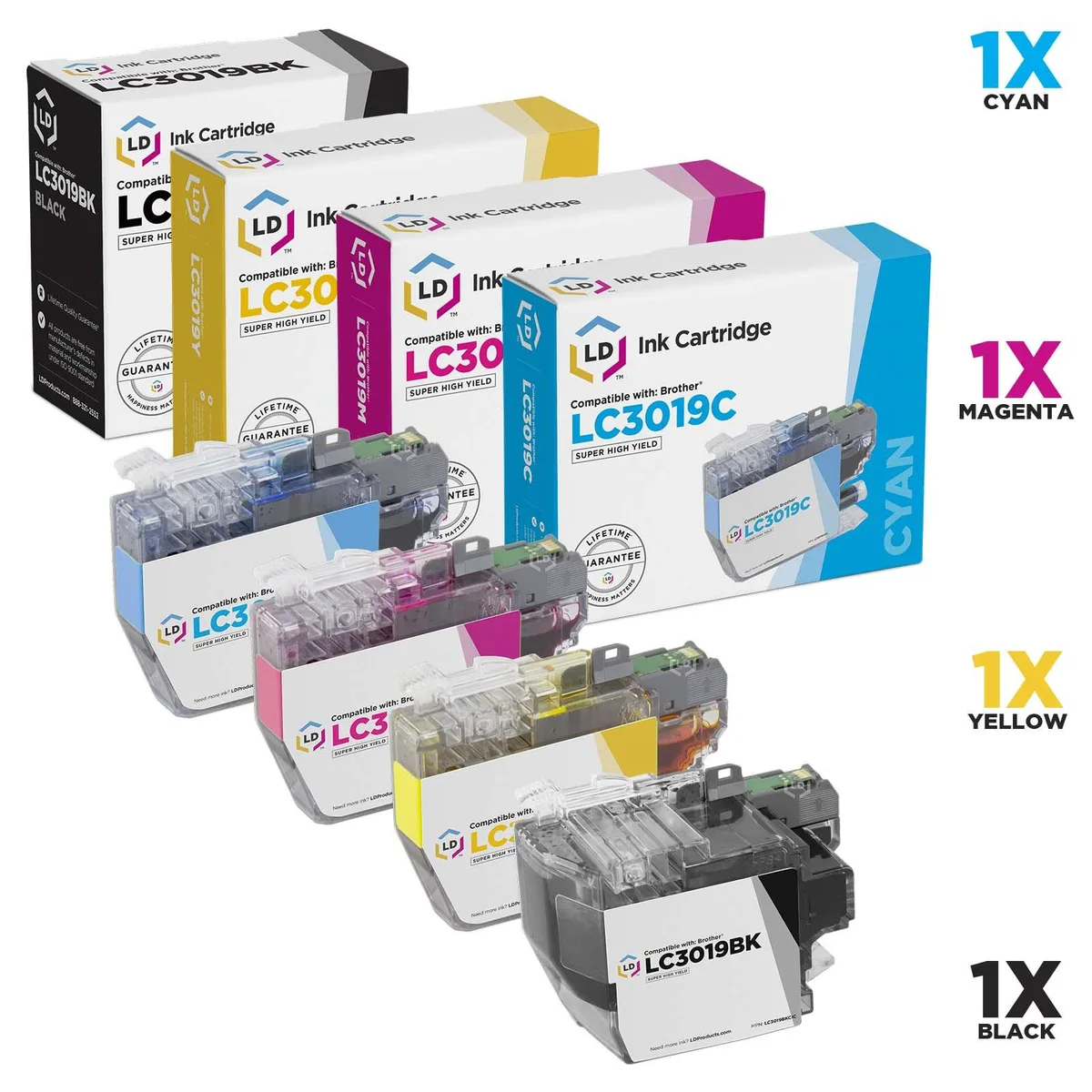 Brother Brother LC3019 Super High Yield Ink Cartridges 4-Pack 3000 Pages — product photo