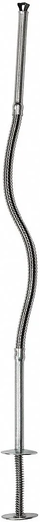 Flexible steel shaft with two spring jaws and spring-plunger handle
