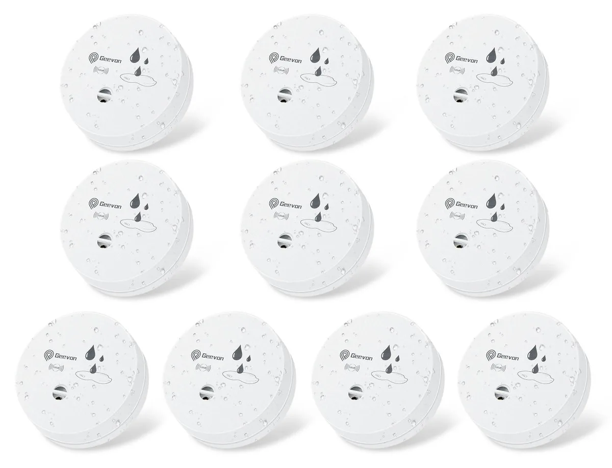  Geevon 21601 10-Pack Water Leak Detectors 100dB — product photo
