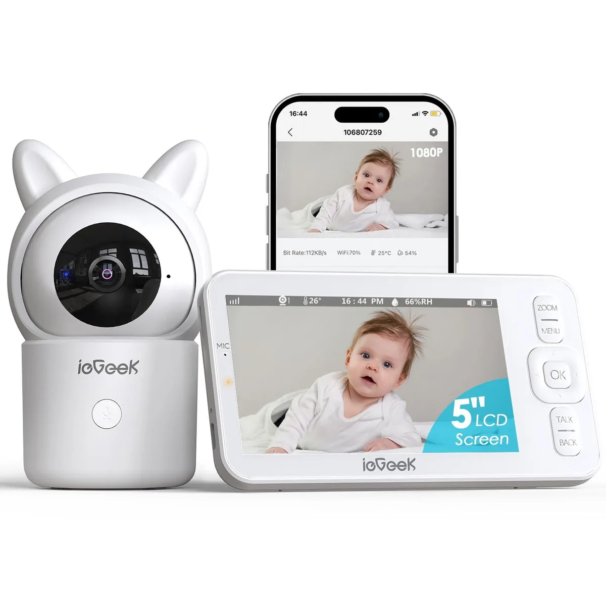 ieGeek ieGeek Baby 7 5" 1080P Baby Monitor Network Camera — product photo