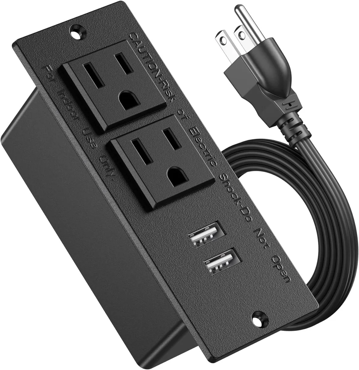 BFKK BFKK Conference Recessed Power Strip 9.8ft 2 Outlets 2 USB Ports — product photo