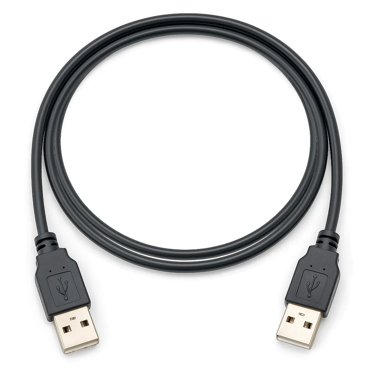 No Sew No Sew USB 2.0 A Male to A Male Cable 3ft Black — product photo
