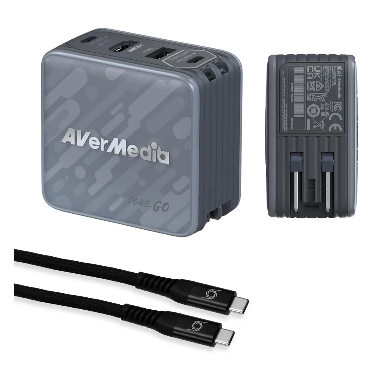 AVerMedia Technologies Inc. AVerMedia Technologies Inc. Core Go GC313 100W GaN Power Adapter — product photo