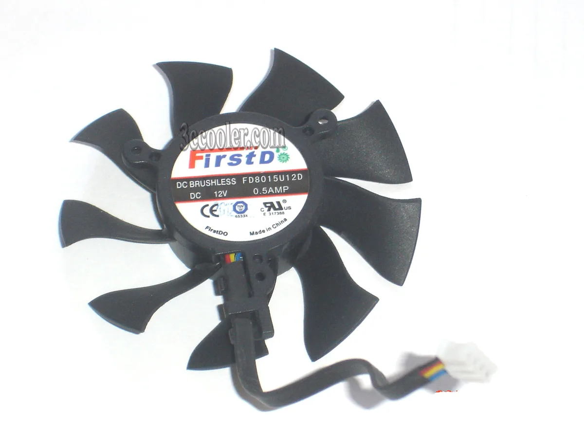 OEM Industries OEM Industries FD8015U12D 12V .5A 4-pin black VGA fan — product photo