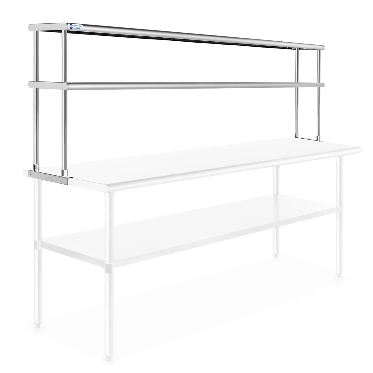 Gridmann Gridmann 72 in x 12 in NSF Double Overshelf 18 ga 430 SS — product photo