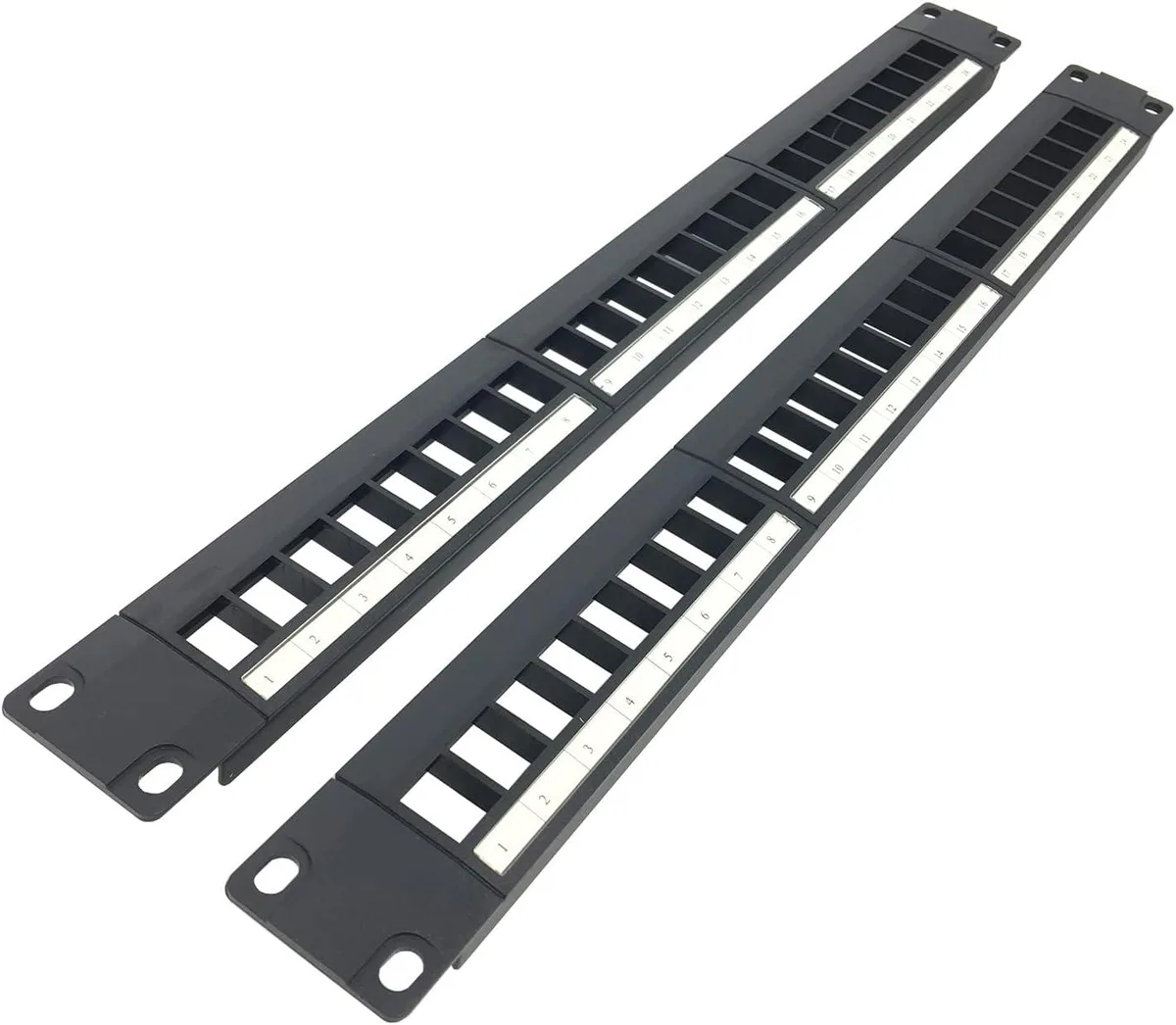 PISKEKAT PISKEKAT 2-Pack 24-Port Blank Keystone Patch Panel 1U 19-inch — product photo