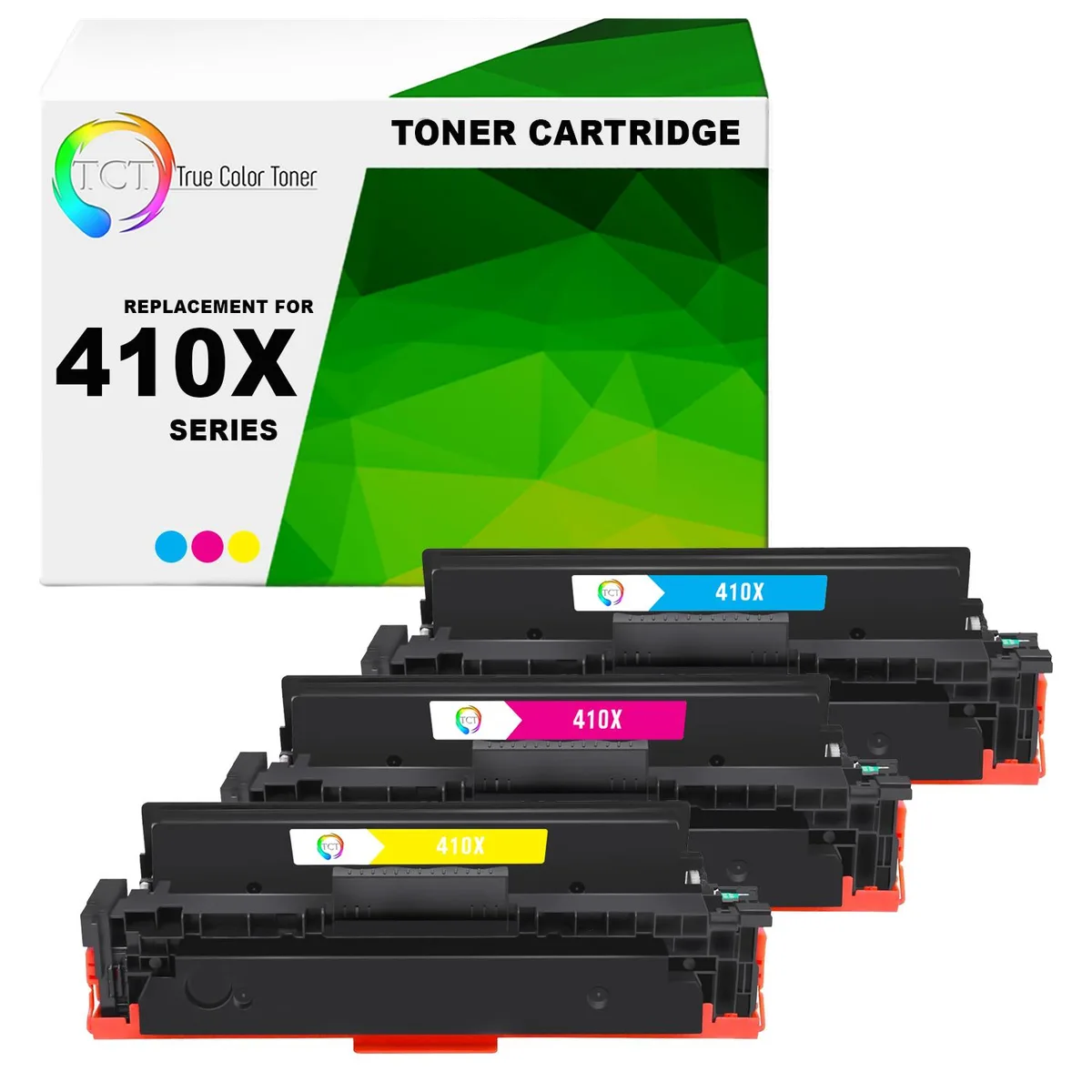 True Color Toner True Color Toner 410X 3-colour high-yield toner cartridge 3 pack — product photo