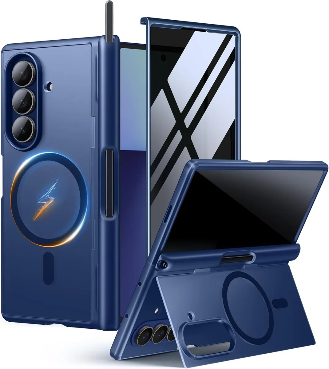 BFKK BFKK Z Fold 7 Case with Stylus Pen Blue — product photo