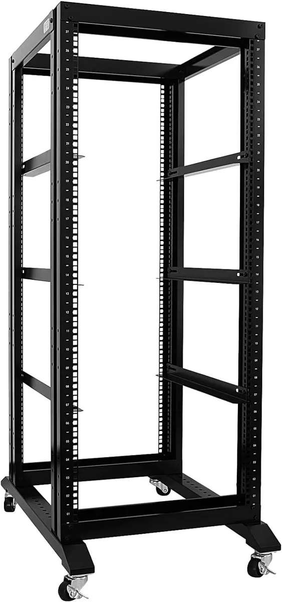 PISKEKAT PISKEKAT 27U Open Frame Server Rack 19in 24in Depth 700LB — product photo