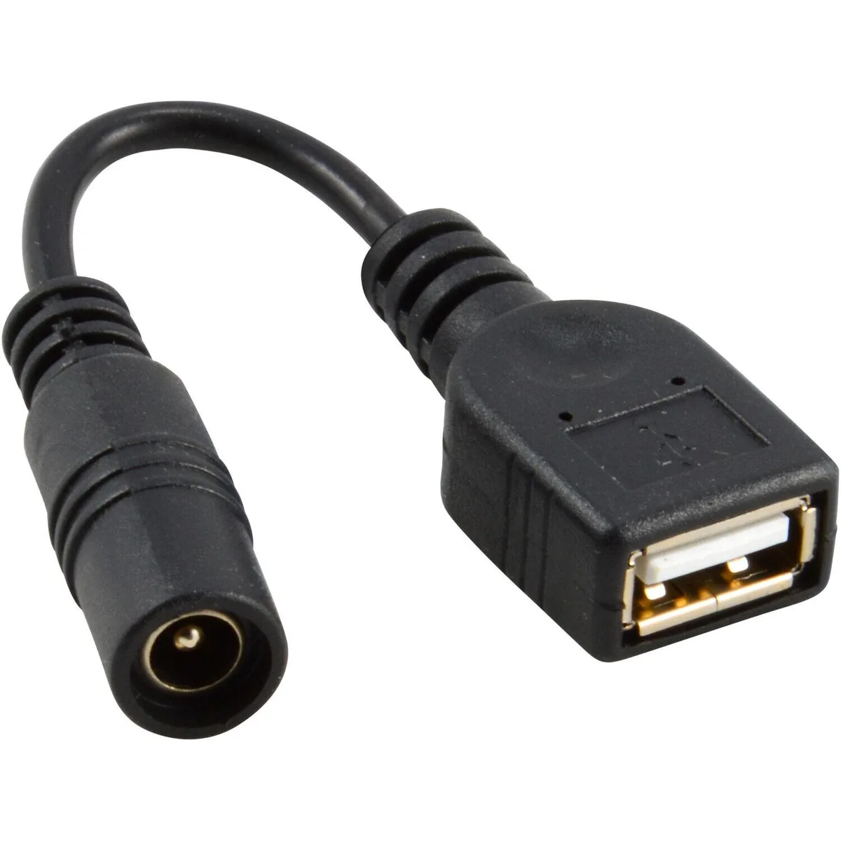 JacobsParts Inc. JacobsParts Inc. UB2DC-A Barrel Jack to USB Type A Female Connector 5.5mm/2.1mm — product photo