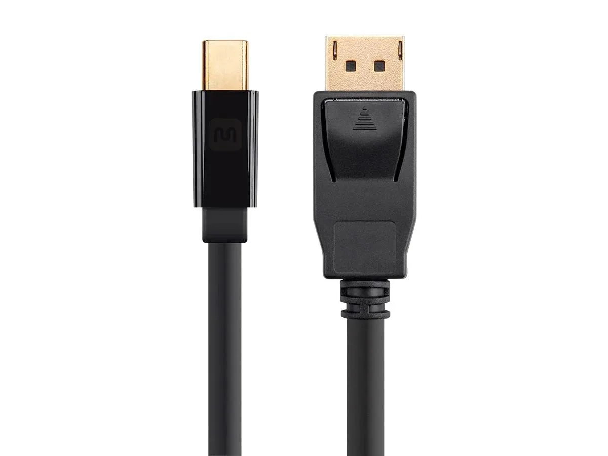 Monoprice Inc. Monoprice 113372 Mini DisplayPort 1.2 to DisplayPort 1.2 Cable 3.00 ft Black — product photo