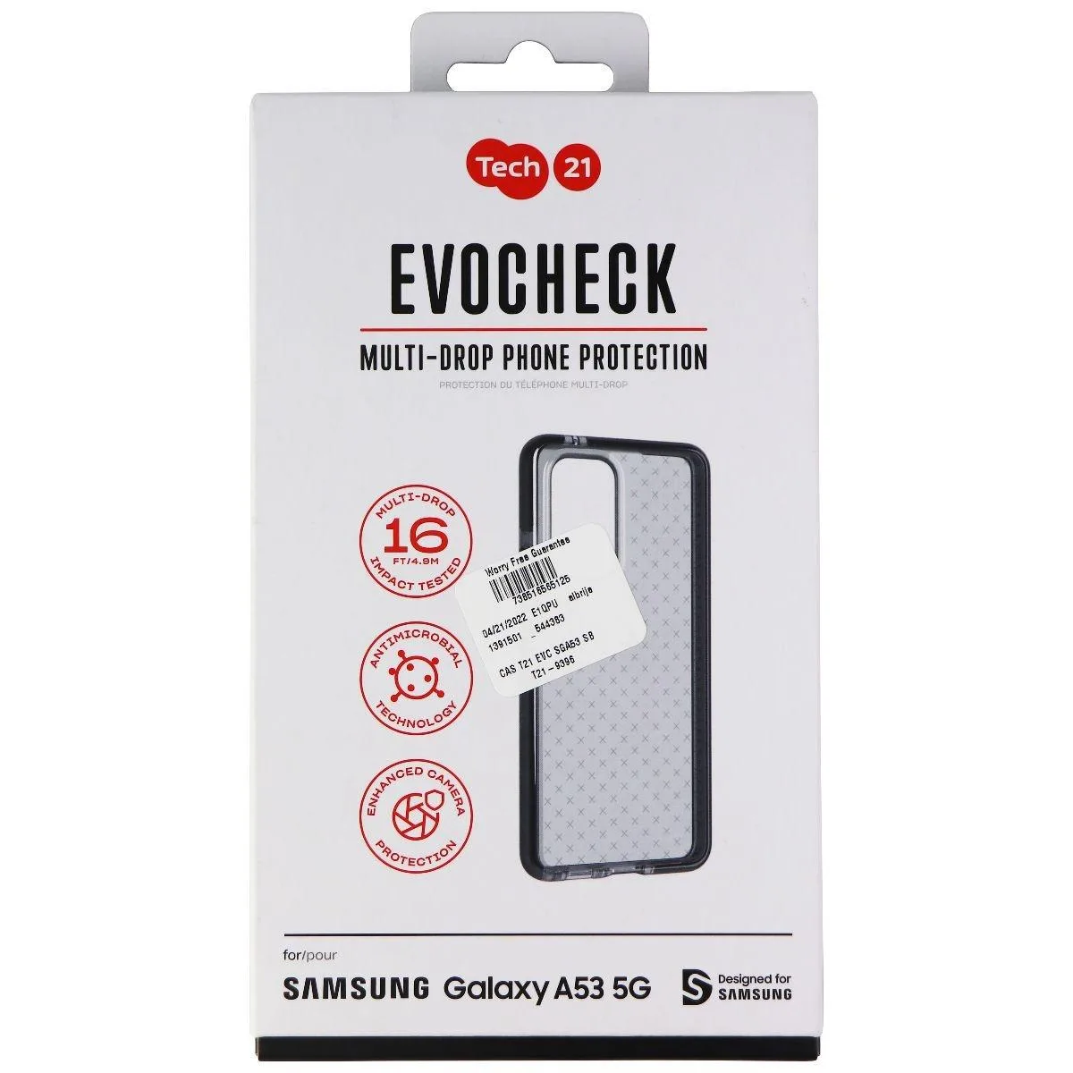 Tech21 Tech21 Evo Check Flexible Gel Case Samsung Galaxy A53 5G Black — product photo