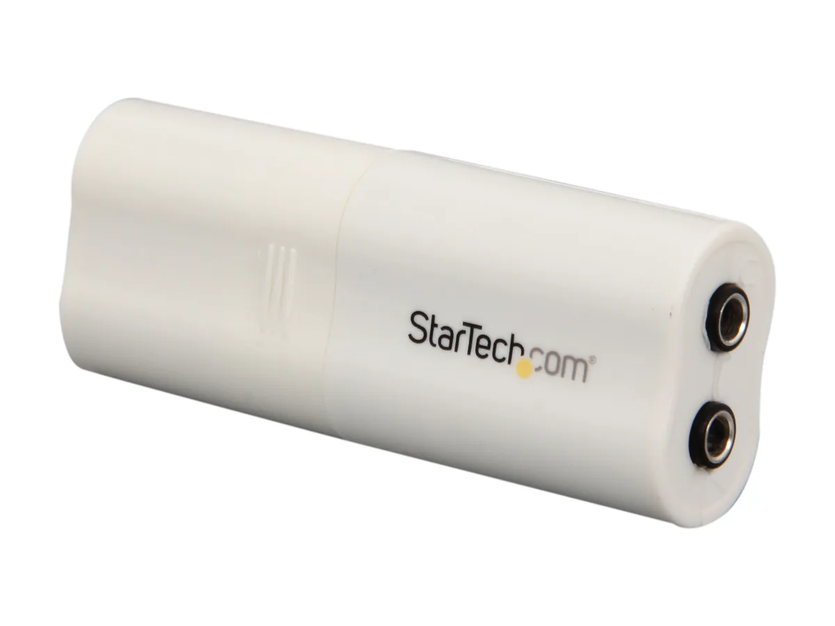 STARTECH STARTECH ICUSBAUDIO USB stereo audio adapter white — product photo
