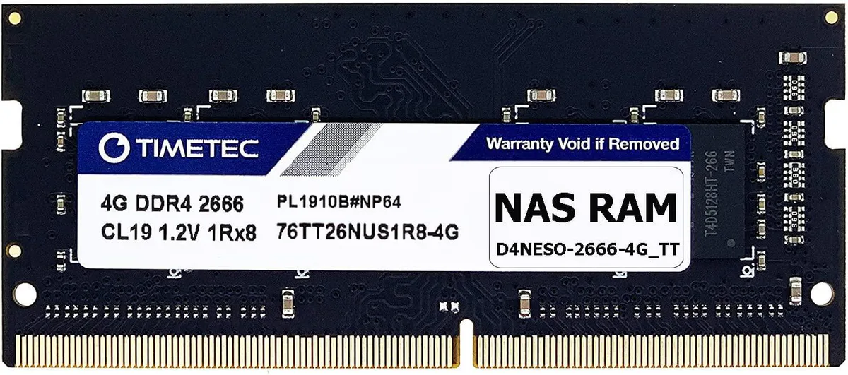 Timetec Timetec DDR4-2666 4GB Synology D4NESO-2666-4G Replacement SODIMM memory upgrade — product photo