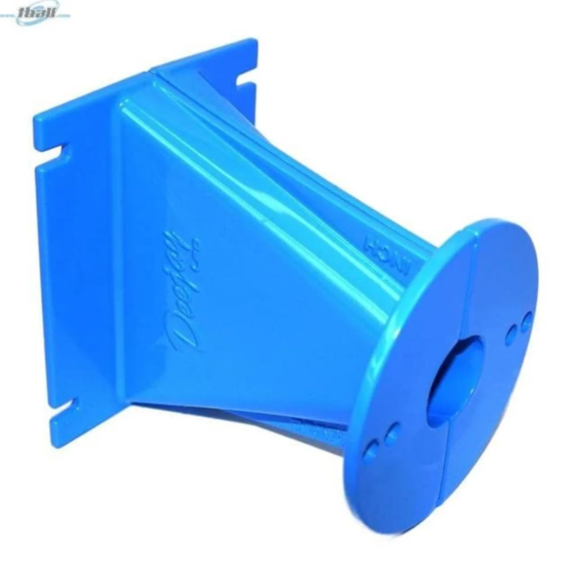Blue aluminium line-array horn with bolt-on mounting