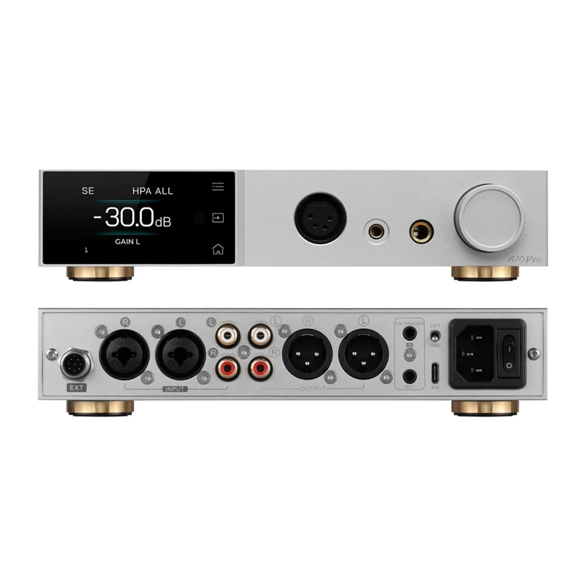 Topping Inc. Topping A70 Pro 17000mW*2 Headphone Amp Preamp Silver — product photo