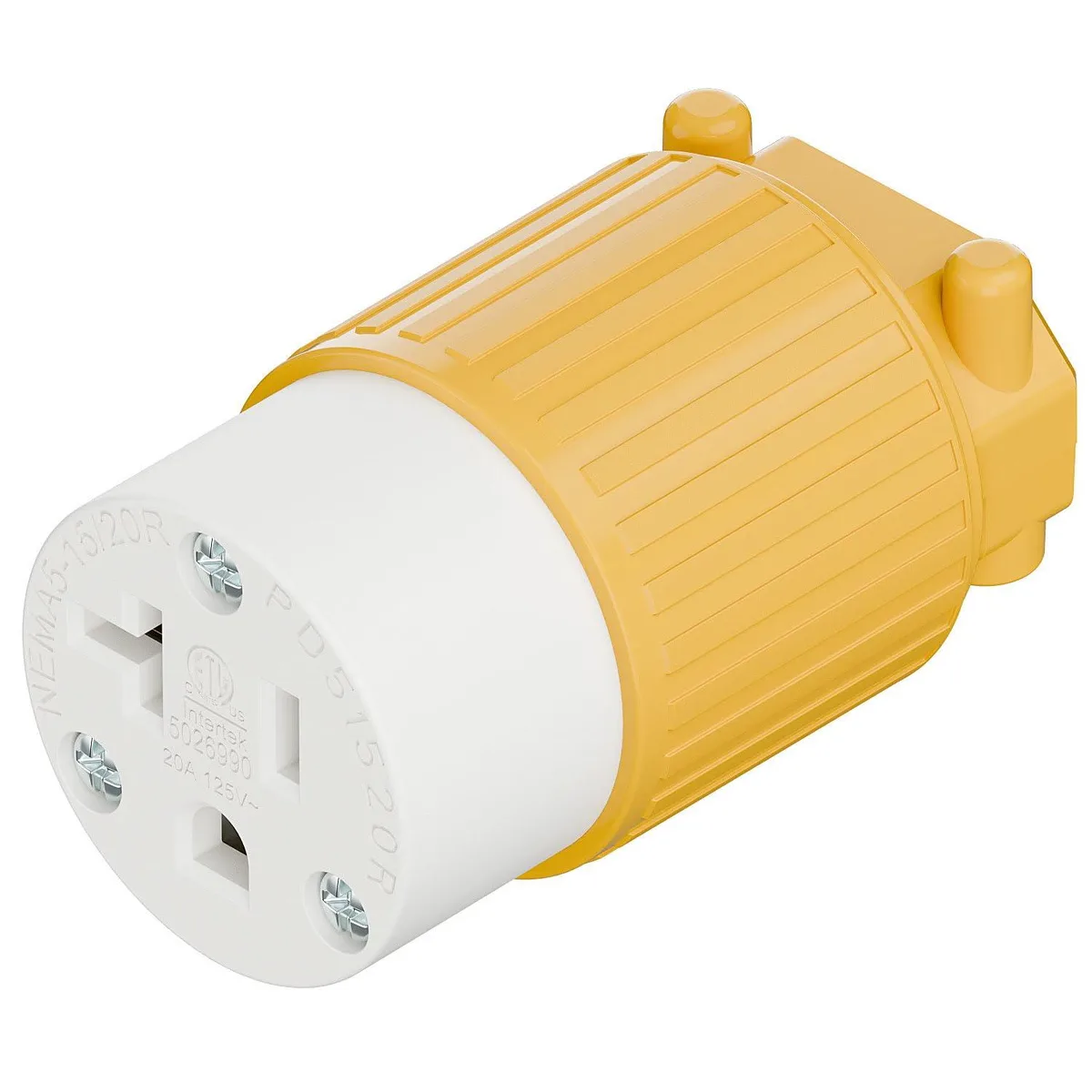 LORDWORLD LORDWORLD NEMA 5-15/5-20R 15/20A 125V Female Connector Yellow — product photo
