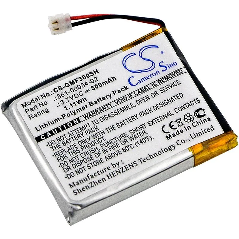 Small rectangular replacement battery with silver label and two gold contacts