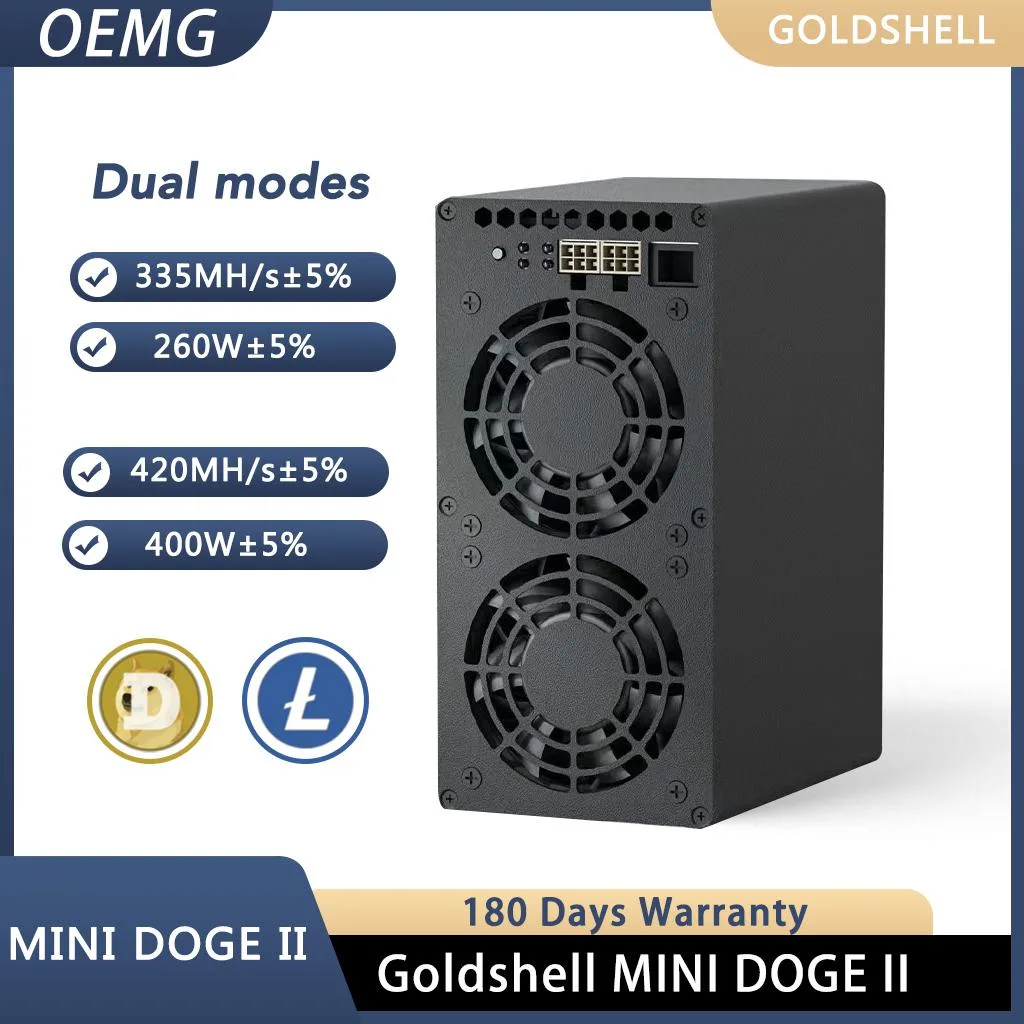 Goldshell Goldshell Mini Doge II Dual Mode 420M/335M 400W/260W 35dB mining hardware — product photo
