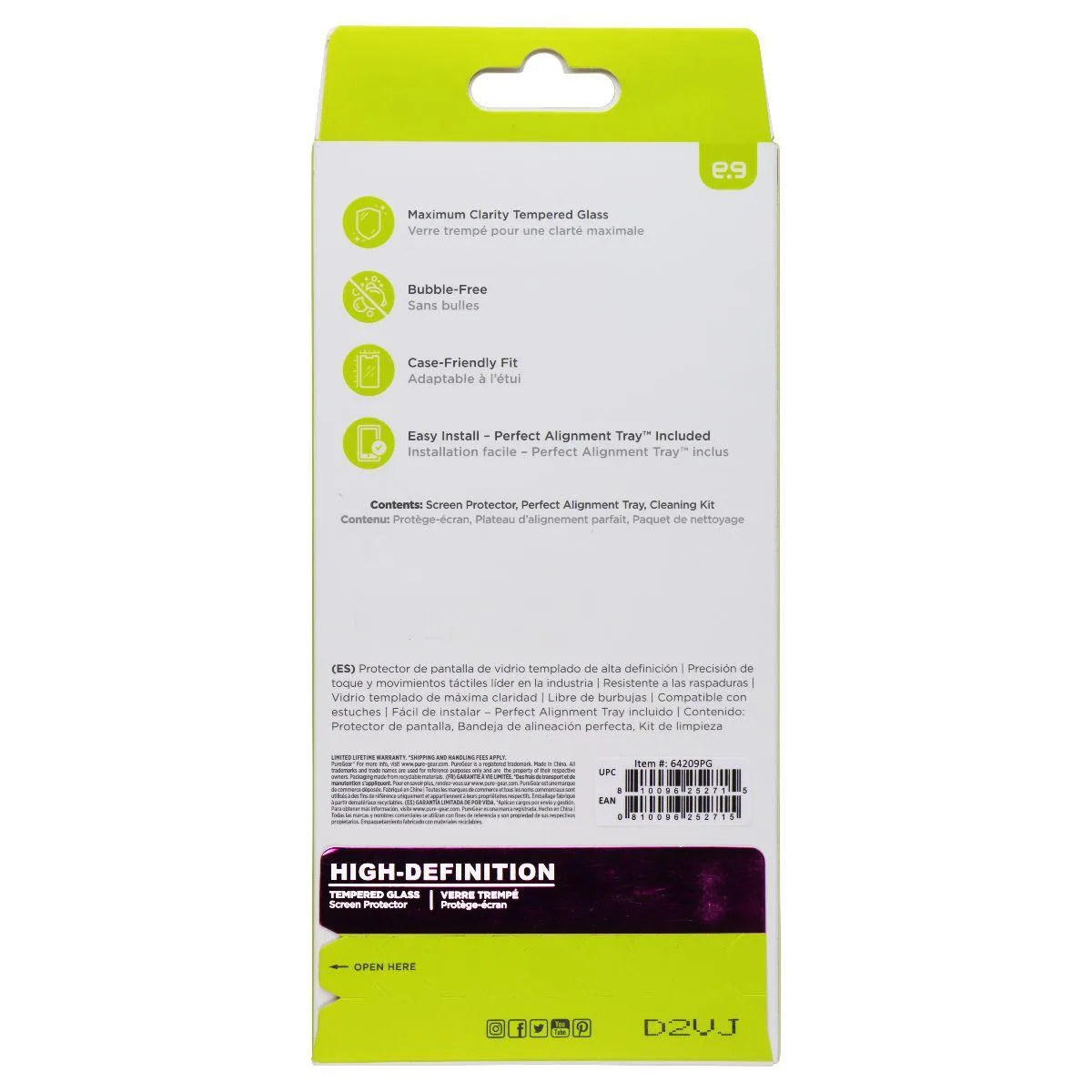 PureGear PureGear Tempered Glass Screen Protector for Google Pixel 7a — product photo