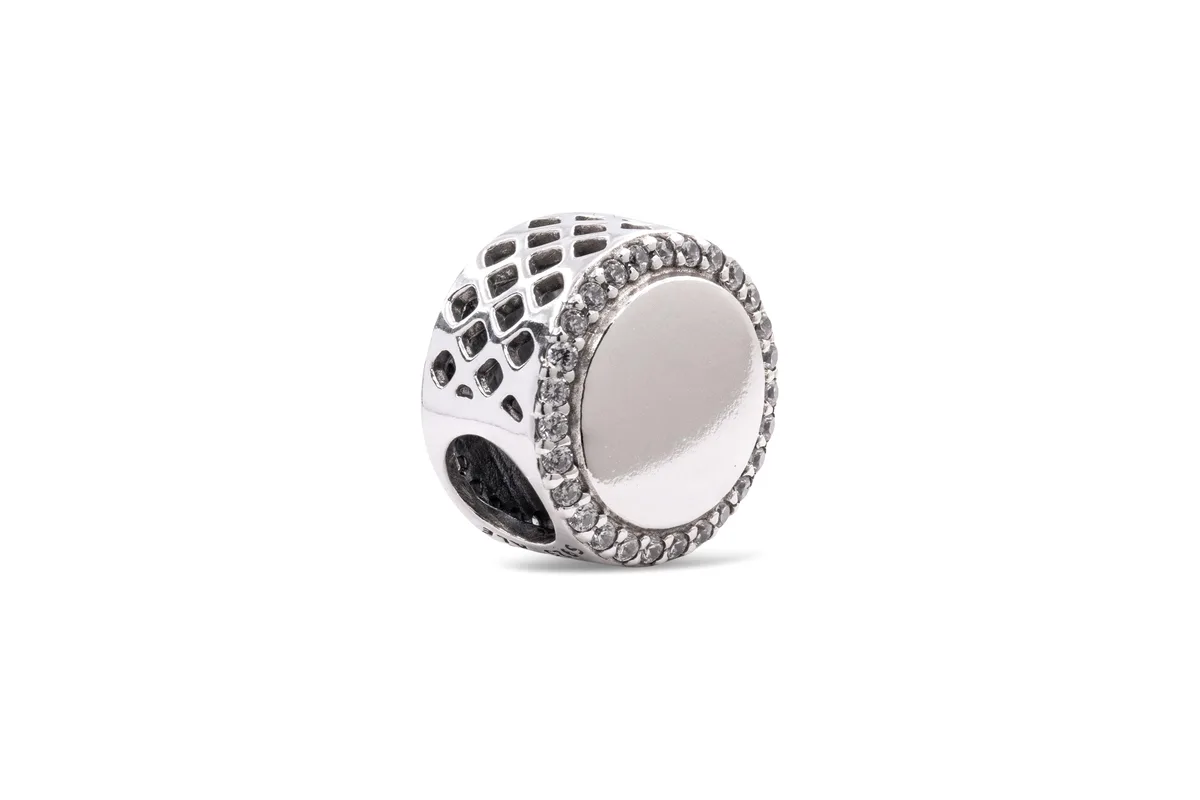 PANDORA PANDORA Silver charm with clear cubic zirconia bracelet — product photo
