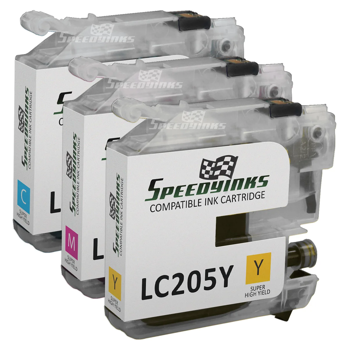 Speedy Inks Speedy Inks LC205 Super High Yield Ink Cartridge 3-Pack Cyan Magenta Yellow 1200 Pages — product photo