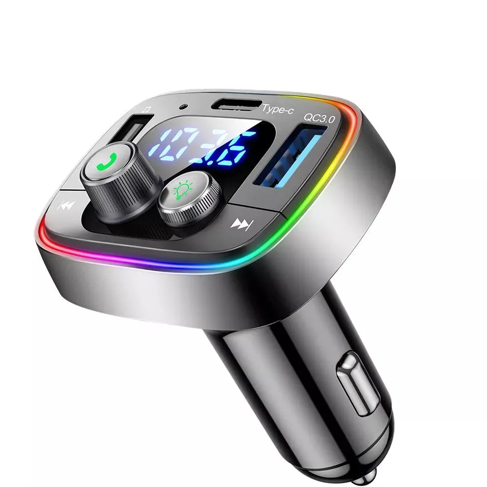 NShi NShi Bluetooth 5.1 Car FM Transmitter MP3 Player 2.4A+30W PD Type-C 64GB — product photo